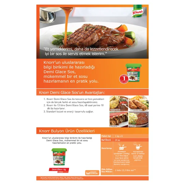 Knorr Demi Glace Et Sosu 1 Kg - Görsel 5