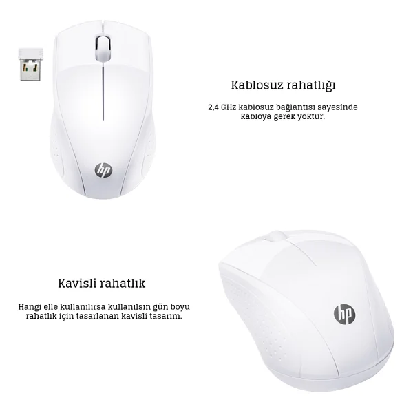 Hp 220 7kx12aa Beyaz Kablosuz Optik Mouse - Görsel 4