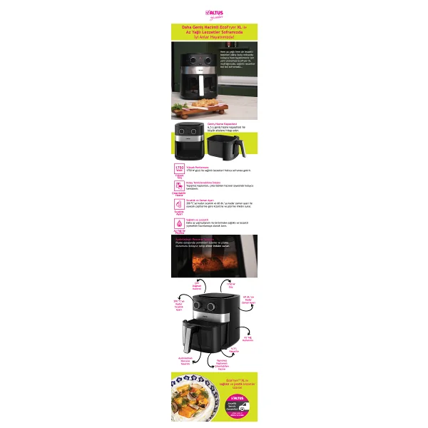Altus Ecofryer XL Al 2983 Af 6.5 Lt Yağsız Fritöz - Görsel 7