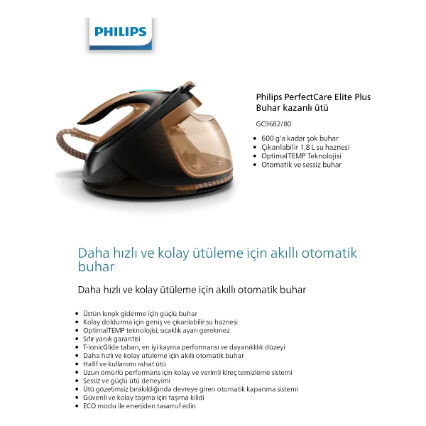 Philips Perfectcare Elite Plus Gc9682/80 2700 W Buhar Kazanlı Ütü - Görsel 7