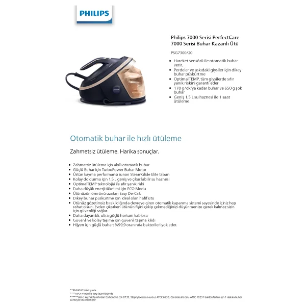 Philips Psg7300/80 3210 W Buhar Kazanlı Ütü - Görsel 10