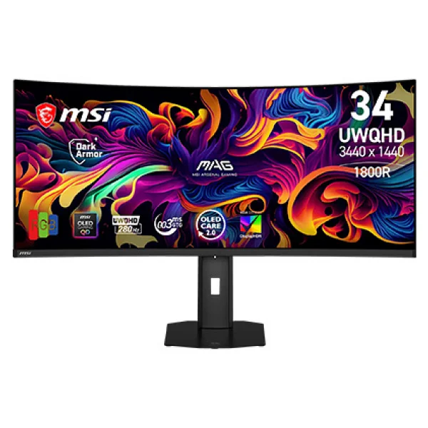 Msı Mag 341cqp Qd-OLED X28 34" 0.03 Ms Wqhd Curved Pivot 280 Hz OLED Oyuncu Monitörü - Görsel 10
