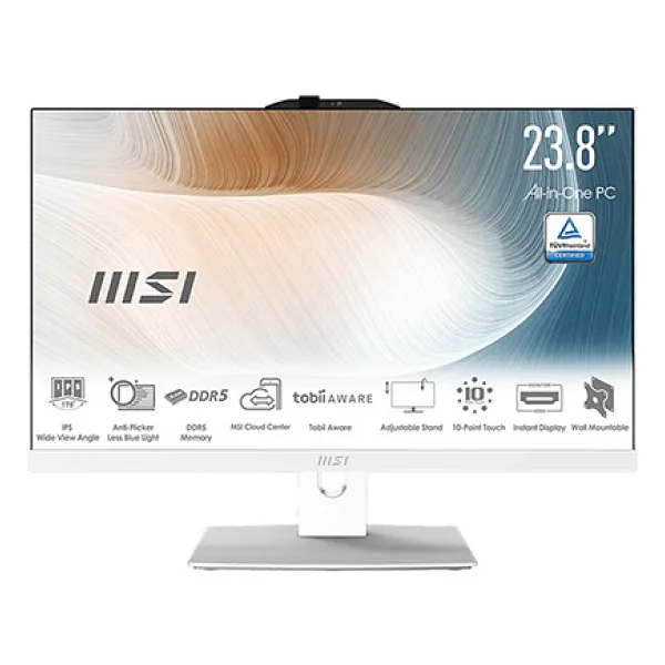 Msı Modern Am242p 1m-2089xeu Intel Core 5 120u 16gb 512gb SSD Freedos Beyaz 23.8" All In One Bilgisayar - Görsel 8