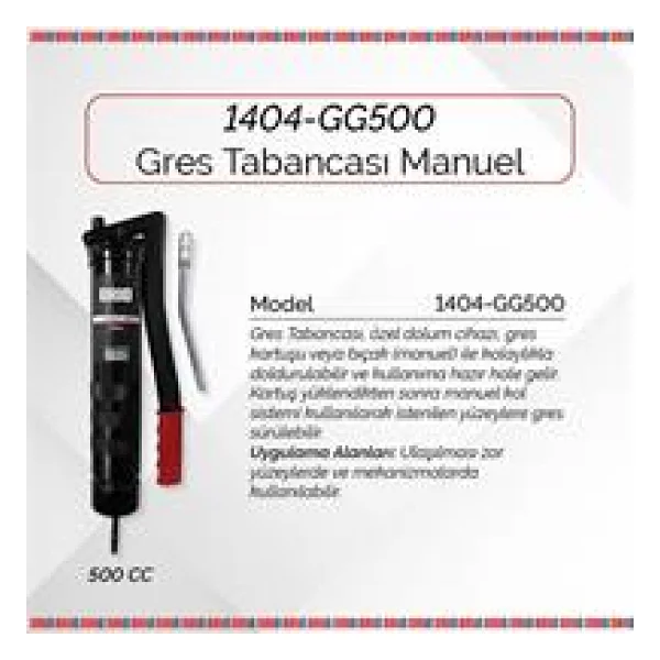 Brıo Gres Tabancası Gres Yağı Pompası Manuel - Görsel 4