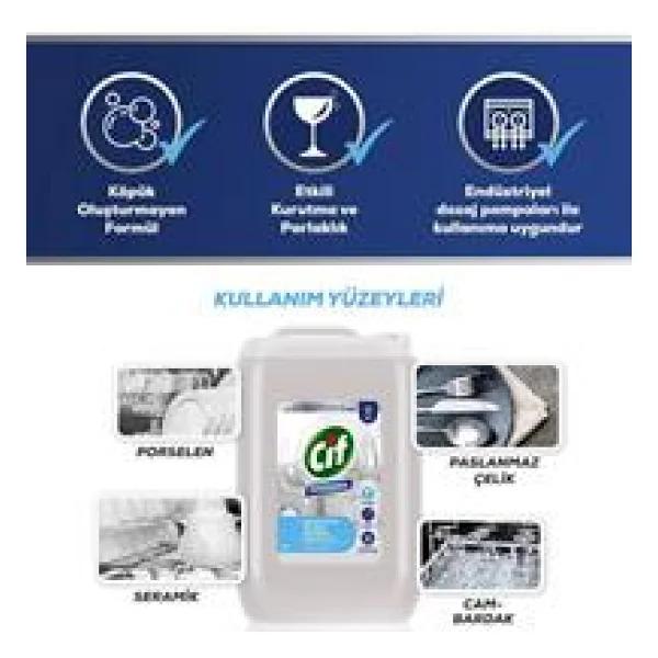 Cif Professional Endüstriyel Bulaşık Makinası Parlatıcısı 10 Lt - Görsel 6