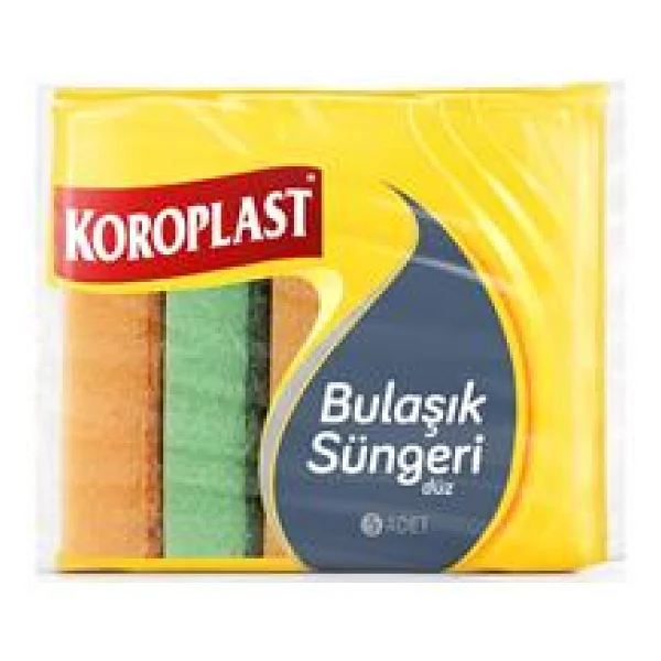Koroplast 5'li Düz Bulaşık Süngeri - Görsel 7