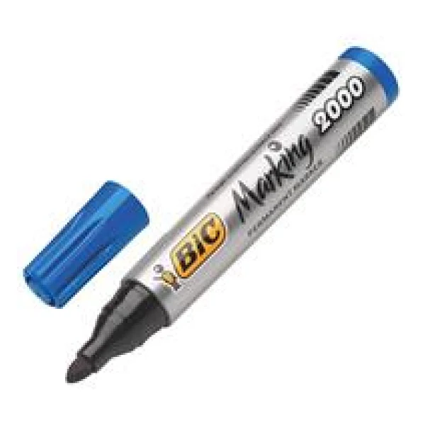 Bic 2000 Yuvarlak Uç Mavi Permanent Marker Kalem - Görsel 8