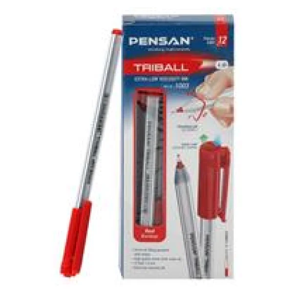Pensan 1003 Triball 12'li Kırmızı Tükenmez Kalem - Görsel 5
