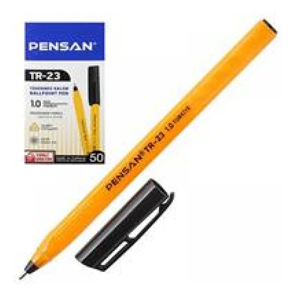 Pensan Tr-23 Üçgen Gövde 1.0 Mm 50'li Kutu Siyah Tükenmez Kalem - Görsel 6