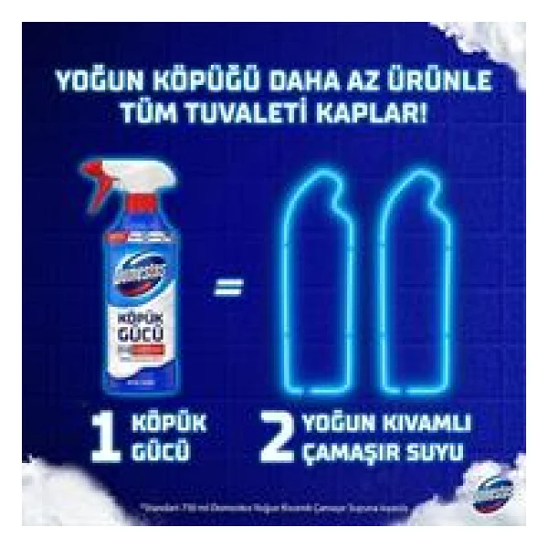 Domestos Çamaşır Sulu Köpük Beyaz Sabun Sprey 450 Ml - Görsel 3