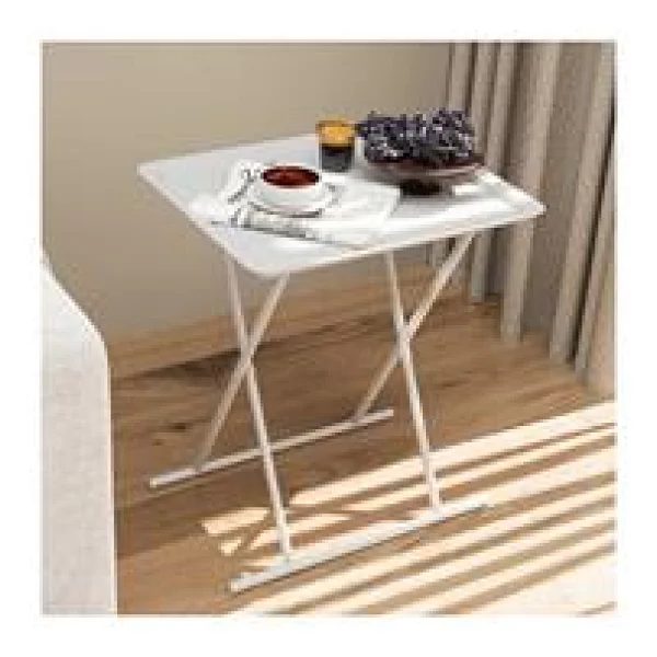 Adore Handy Mate Tepsili Katlanabilir Sehpa - Beyaz 52x66x32,5 Cm (Gxyxd) - Görsel 4