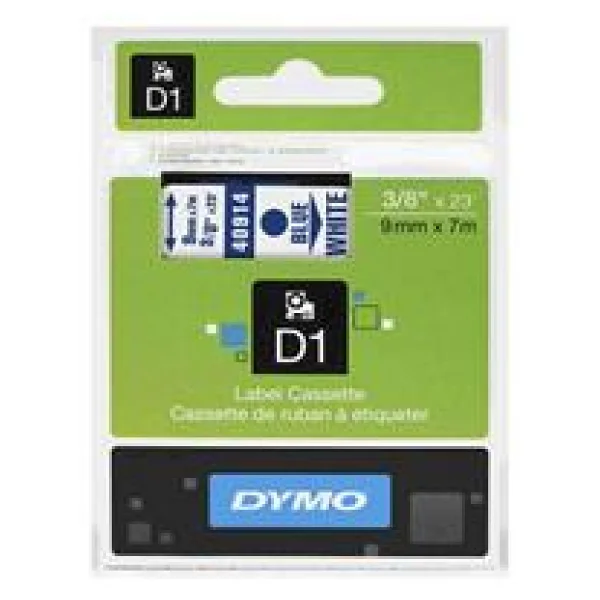 Dymo D1 Yedek Şerit 9 Mm X 7 M - Beyaz / Mavi - Görsel 3