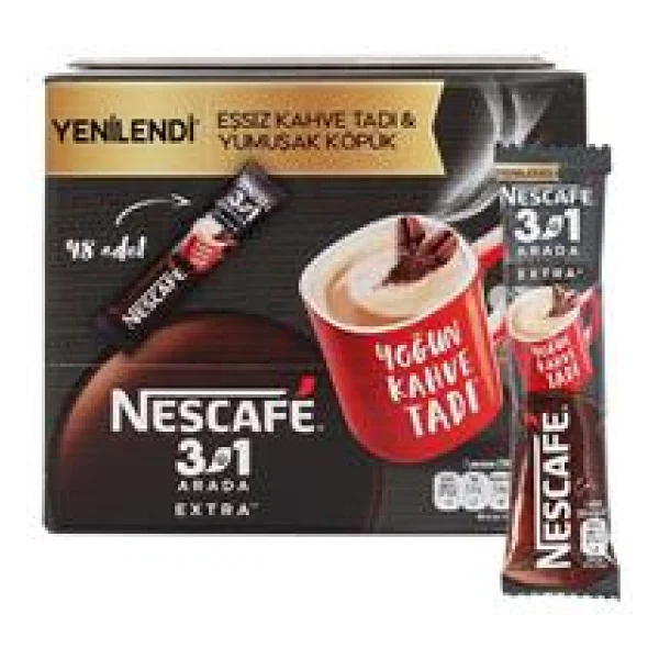 Nescafe Extra 3'ü 1 Arada 48x16.5 Gr - Görsel 6