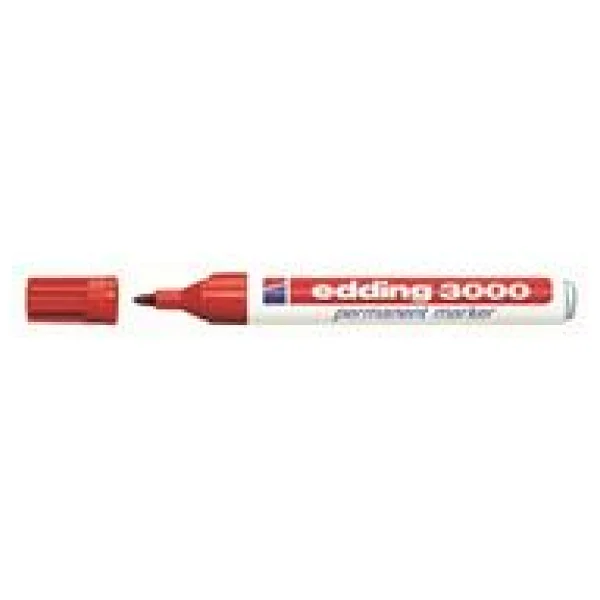 Edding 3000 Kırmızı Permanent Marker Kalem - Görsel 5