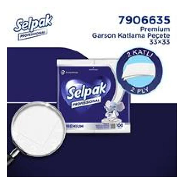 Selpak Professional Premium Garson Katlama 100'lü Peçete - Görsel 3