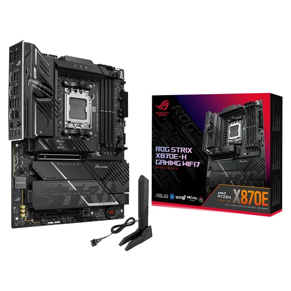 Asus Rog Strix X870e-H Gaming Wıfı7 AMD Am5 DDR5 Atx Anakart - Görsel 2