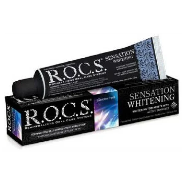 R.O.C.S. Sensation Whitening Beyazlatıcı 60 ml Florürsüz Diş Macunu - Görsel 3