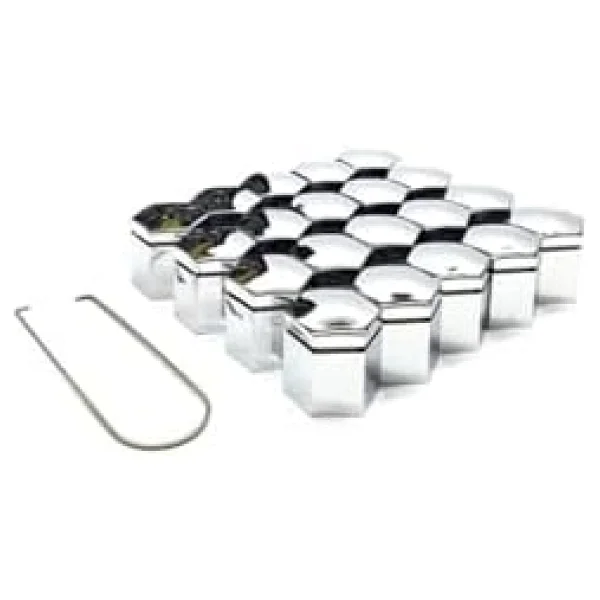 17 Mm Krom Renk Bijon Kapağı 20 Adet - Görsel 3
