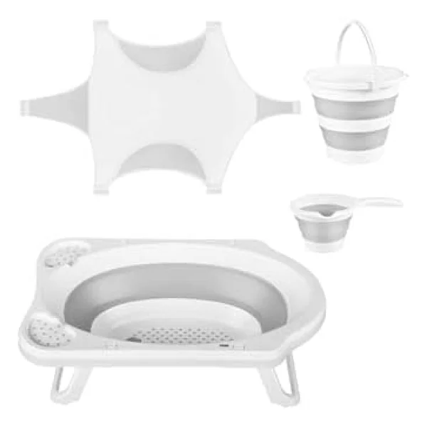 HOBBY LİFE Ahir Katlanır Bebek Yıkama Banyo Seti 4 Parça - Görsel 6