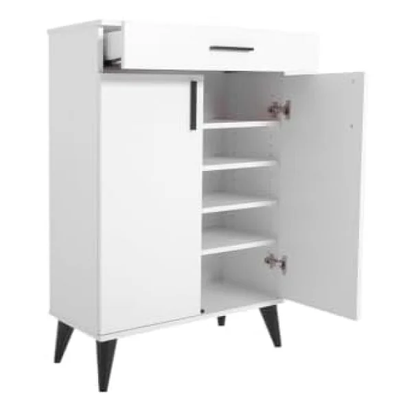 Adore Mobilya Retro Çok Amaçlı Dolap-Beyaz 69x103x34 cm - Görsel 4