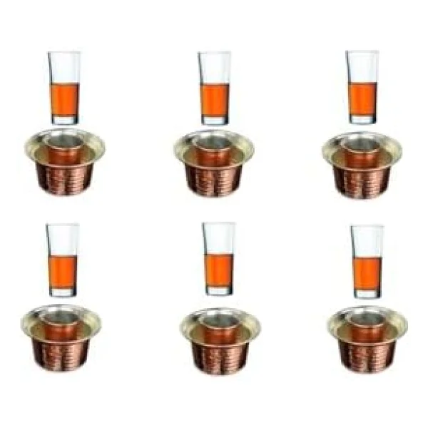 Paşabahçe Rakı Bardağı Ve Bakır Seti 12 Parça - Görsel 4