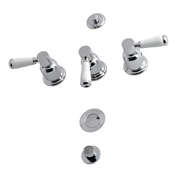 Kingston Brass KB6321DPL Paris Bide Bataryası, Parlak Krom - Görsel 6