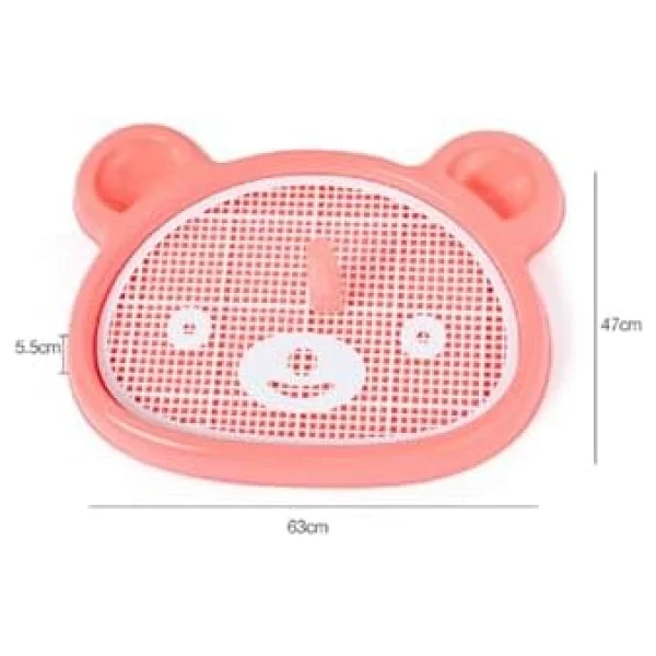 Kulaklı Yavru Köpek Tuvalet Eğitim Seti 63x47x5.5 Cm Pembe - Görsel 4