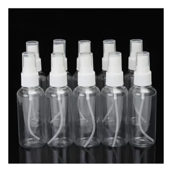 10 Adet 50 Ml Sprey Başlıklı Şişe Kolonya-Dezenfektan Boş Şişesi - Görsel 3