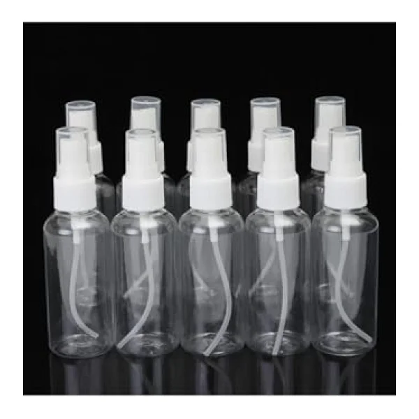 10 Adet 50 Ml Sprey Başlıklı Şişe Kolonya-Dezenfektan Boş Şişesi - Görsel 5