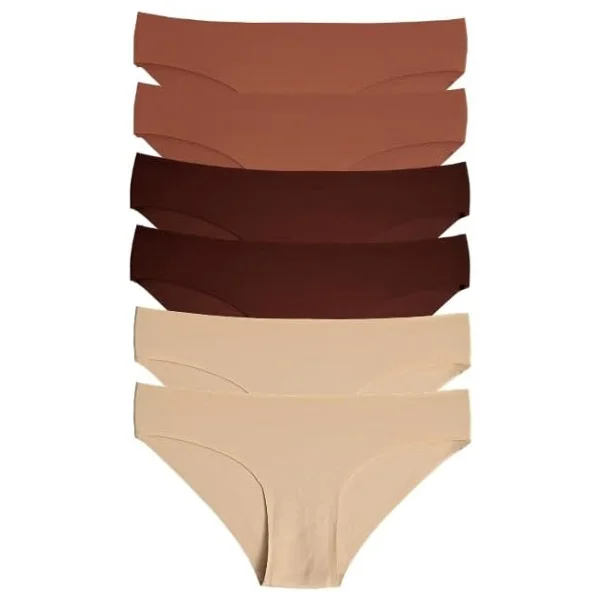 ALYA UNDERWEAR Basic Lazer Kesim Kadın Bikini Külot Dikişsiz Kadın Slip - Ultra Esnek ve Rahat 6'lı Paket A08 M - Görsel 4