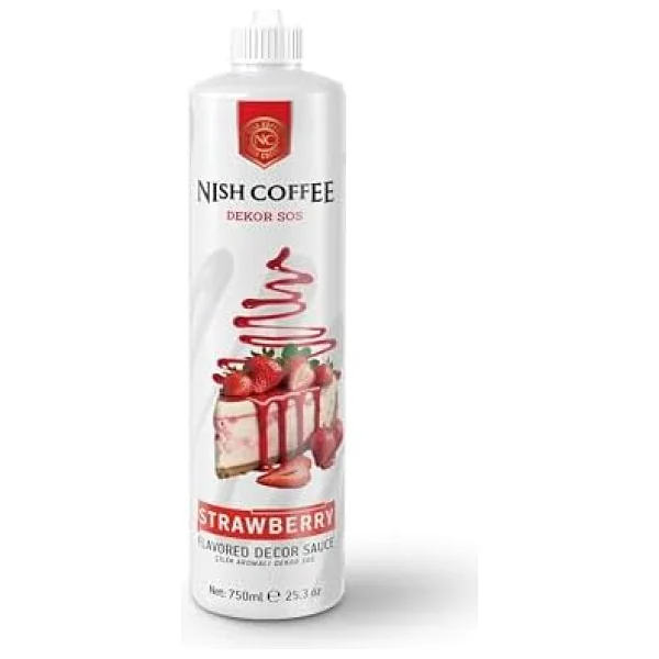Nish Çilek Aromalı Dekor Sos 750 gr - Görsel 5