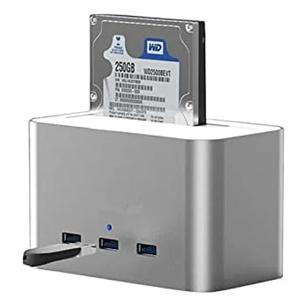 Codegen Alüminyum Usb3.0 3.5-2.5 HDD Sata 3 Port USB Hub Dock İstasyonu - Görsel 2