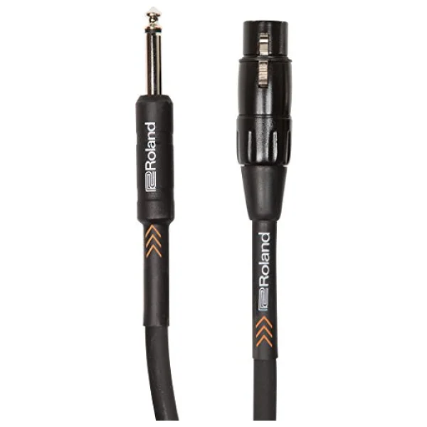 Roland Black Serisi Simetrik Mikrofon Kablosu - Xlr - 1/4 İnç Bağlantılı, 6 M / 20 Ft. - Rmc-B20-Hız, Siyah - Görsel 4
