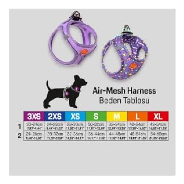 Pawstar Siyah Air-Mesh Göğüs Tasması Kedi Köpek Göğüs Tasması Siyah 3xs - Görsel 10