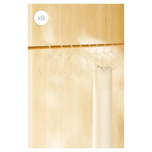 Ocean Home Textile 8'li Yuvarlak Ekru Renk Kumaş Kaplı Metal Aksesuar Askısı 24.5 X 16 X 0.5 Cm - Görsel 7