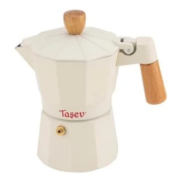 Taşev Garen Bej 3 Fincan Moka Pot - Görsel 5