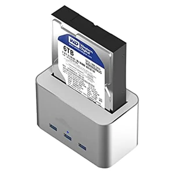 Codegen Alüminyum Usb3.0 3.5-2.5 HDD Sata 3 Port USB Hub Dock İstasyonu - Görsel 3