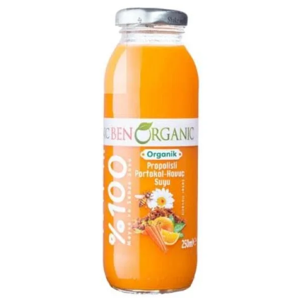 Benorganic Propolisli Portakal Havuç Suyu 1 X 250 Ml - Görsel 7
