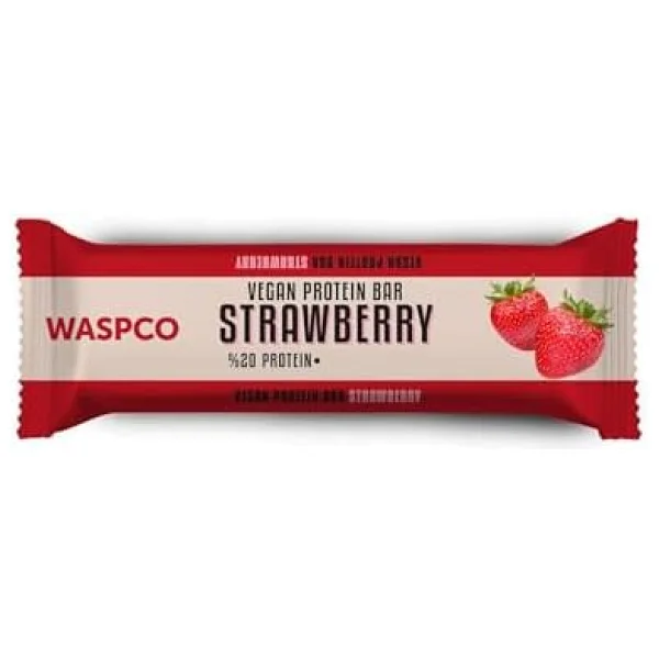 Waspco Vegan Çilekli Protein Bar 40g - Görsel 5