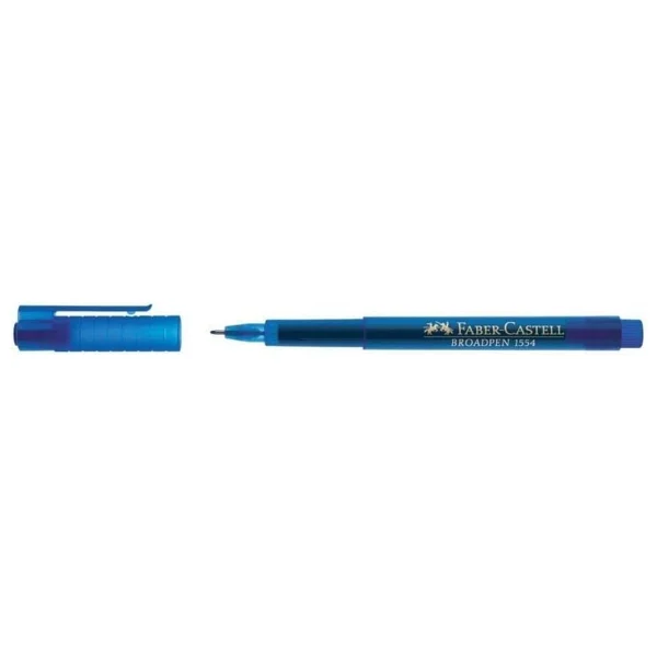 Faber-Castell 1554 Broadpen Mavi Keçeli Kalem - Görsel 3