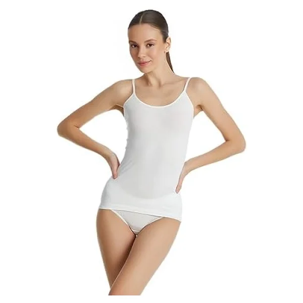 Blackspade Kadın İnce Askılı Atlet Essential 1951 (Beyaz, 3XL) - Görsel 6