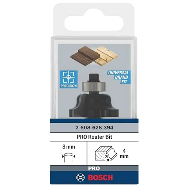 Bosch 2 608 aksesuarı 628 394 profil freze B 8 mm, R1 4 mm, B 8 mm, L 12,7 mm, G 54 mm - Görsel 6