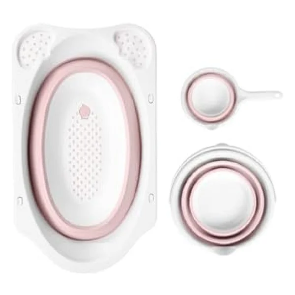 HOBBY LİFE Ahir Ticaret Katlanır Bebek Yıkama Banyo Seti 4 Parça - Görsel 9