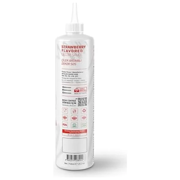 Nish Çilek Aromalı Dekor Sos 750 gr - Görsel 7