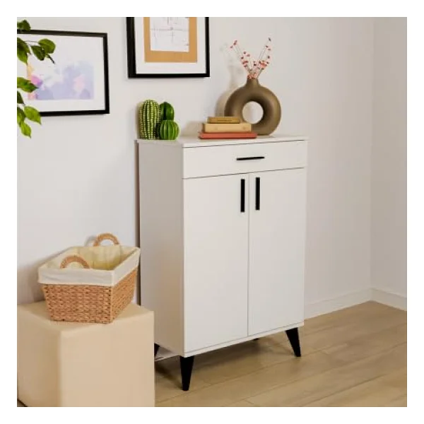 Adore Mobilya Retro Çok Amaçlı Dolap-Beyaz 69x103x34 cm - Görsel 10
