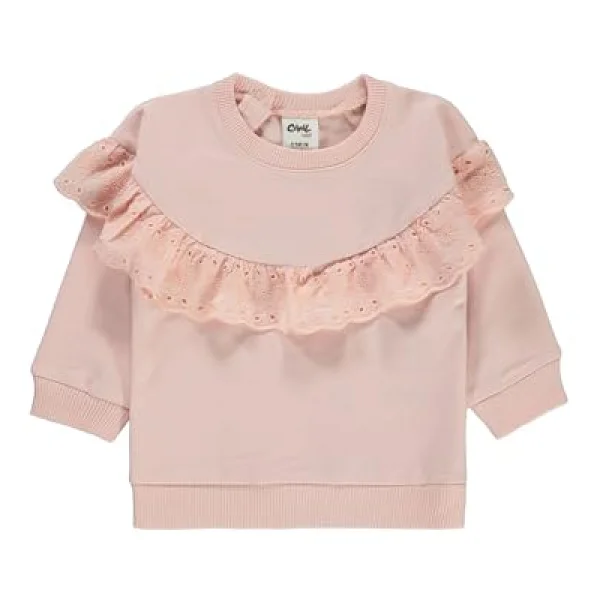 Civil Baby Kız Bebek Sweatshirt 6-18 Ay Açık Pudra - Görsel 5