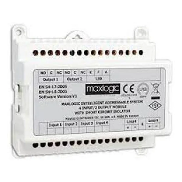Maxlogic Ml-1366/m Akıllı Adresli 4/2 Giriş/çıkış I/o Modülü, 4 Kontak İzleme, 2 Röle Çıkışı,marin Sertifikalı - Görsel 6
