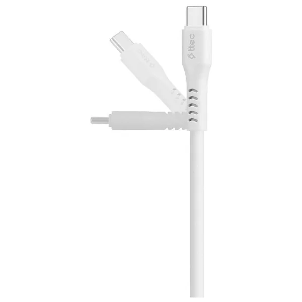 Ttec 2dk59b 1.2 M Beyaz Type-C To Type-C Hızlı Şarj Kablosu - Görsel 3