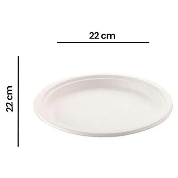 Roll-Up Nature Ekolojik Karton Kağıt Parti Tek Kullanımlık Tabak - 22 Cm. - 50 Adetlik 1 Paket - Görsel 2