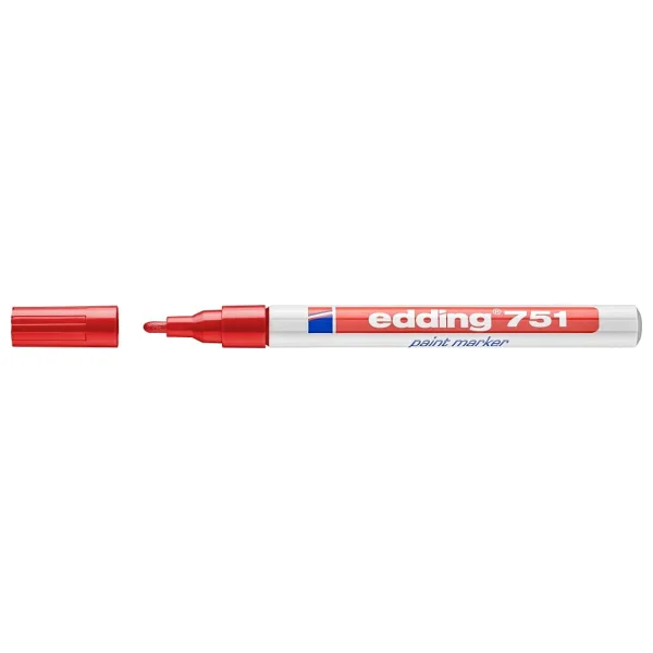 Edding 751 Kırmızı Dekorasyon Marker Kalemi - Görsel 2